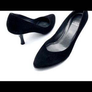 Stuart Weitzman Classic Black Suede Pumps
